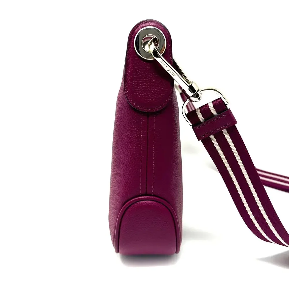 Kate Spade Rosie Small Crossbody Dark Raspberry Pink Leather Purse WKR00630 NWT